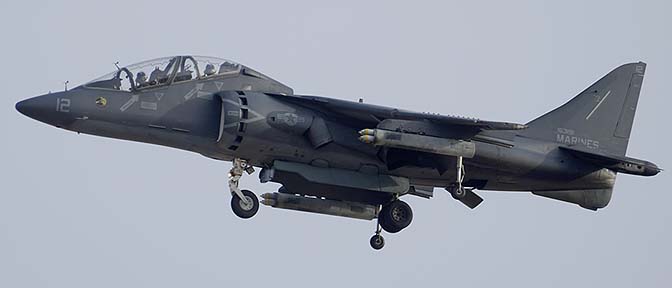 McDonnell-Douglas TAV-8B Harrier BuNo 163191 of VMAT-203, MCAS Yuma, February 18, 2015